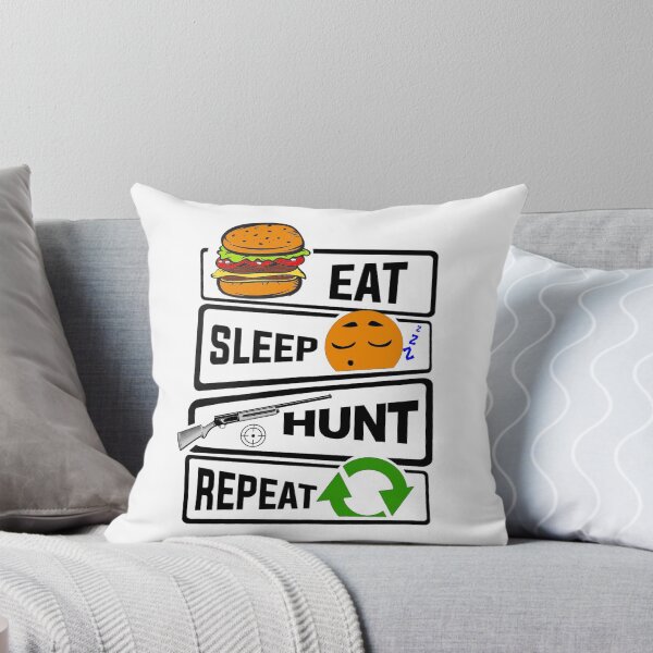Item preview, Funny Eat Sleep Hunt Repeat illustration For Hunters designed and sold by KO-Design.