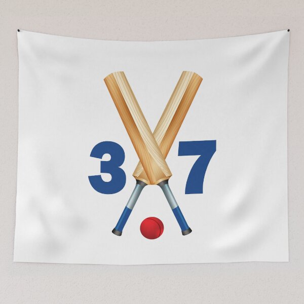 Item preview, Cricket number 37 - thirty seven with bats and ball designed and sold by AllShirts21.