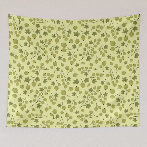 Item preview, Gooseberry branches seamless pattern. Green gooseberries. designed and sold by Xaphana.