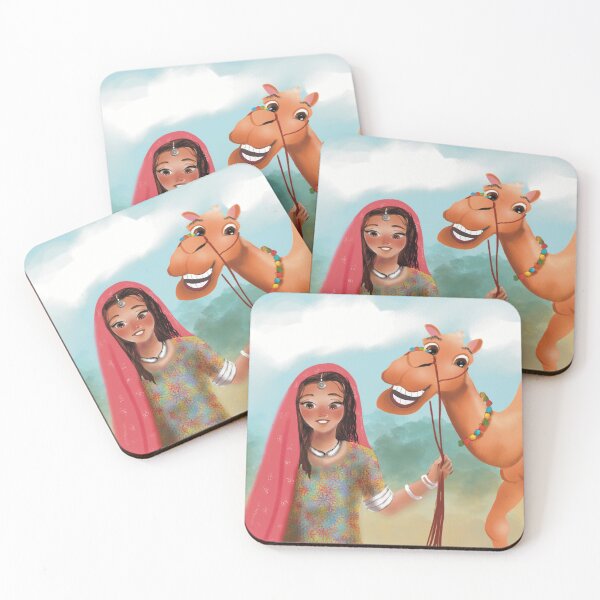 Item preview, Cute nomad girl and her cute camel designed and sold by Mamta Rathore.