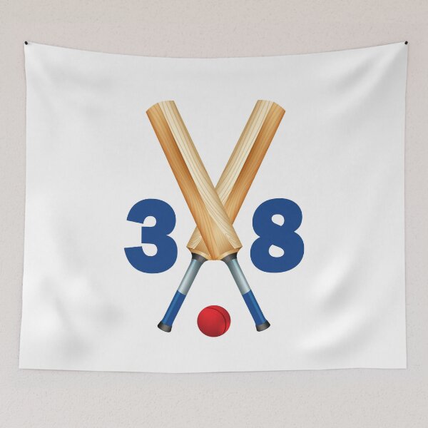 Item preview, Cricket number 38 - thirty eight with bats and ball designed and sold by AllShirts21.