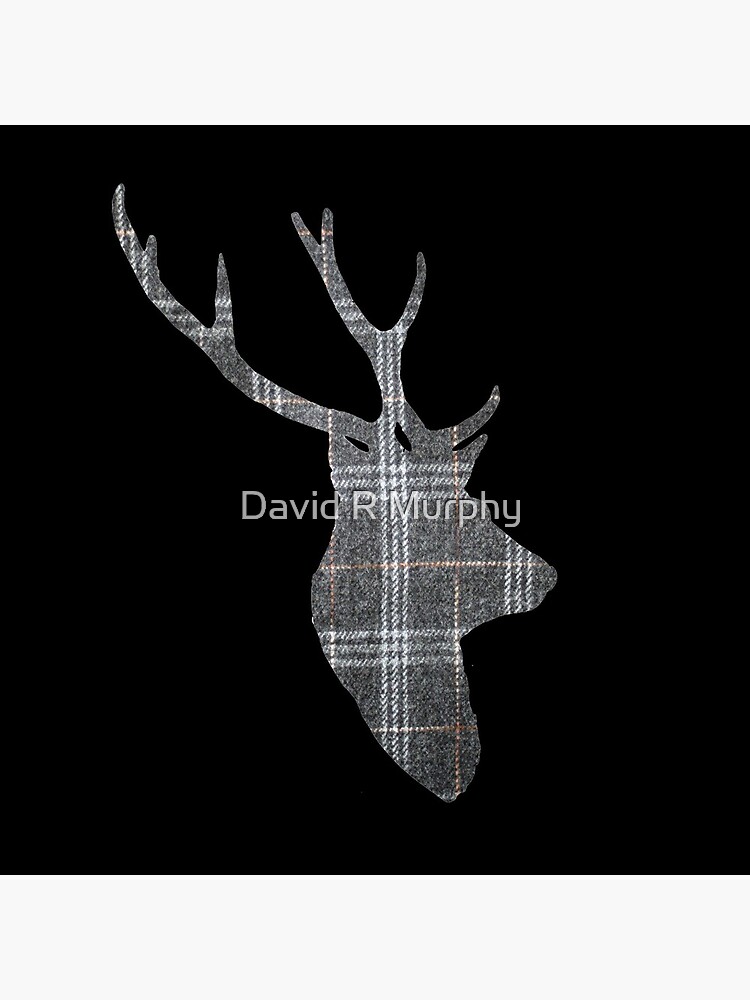 Stag in Grey Tartan by DavidRMurphy