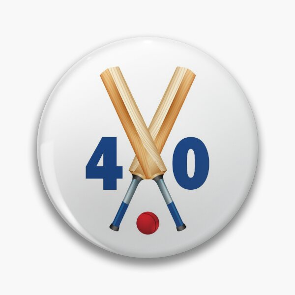 Item preview, Cricket number 40 - forty with bats and ball designed and sold by AllShirts21.