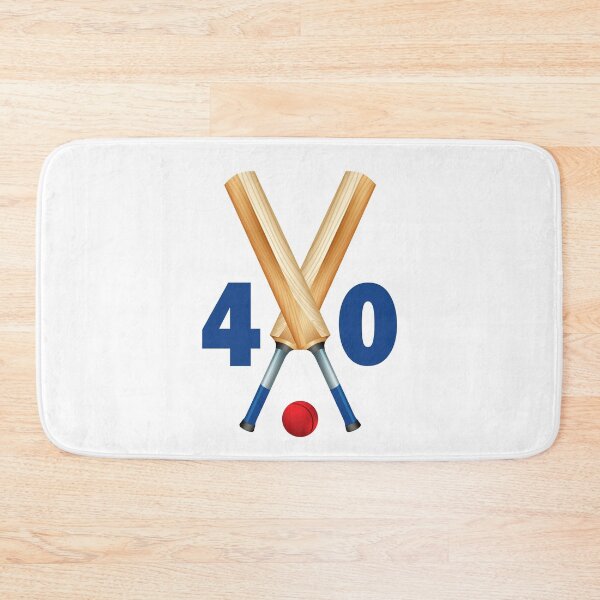 Artikelvorschau, Cricket Nummer 40 - vierzig mit Fledermäusen und Ball entworfen und verkauft von AllShirts21.