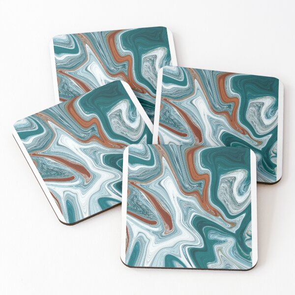 Item preview, Afternoon at the beach - abstract liquid paint designed and sold by Silly Lily.