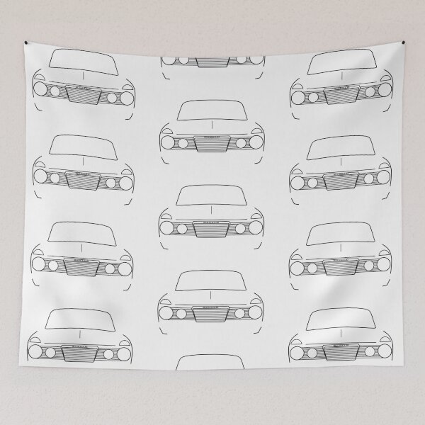 Item preview, Humber Sceptre MkII 1960s classic British car black outline graphic designed and sold by soitwouldseem.