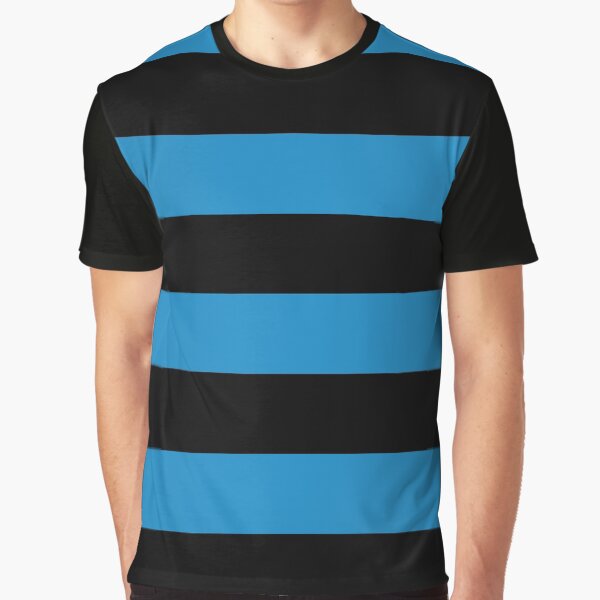 Item preview, Large Ocean Blue and Black Stripes | Horizontal Large Stripes designed and sold by SimplyStripes.