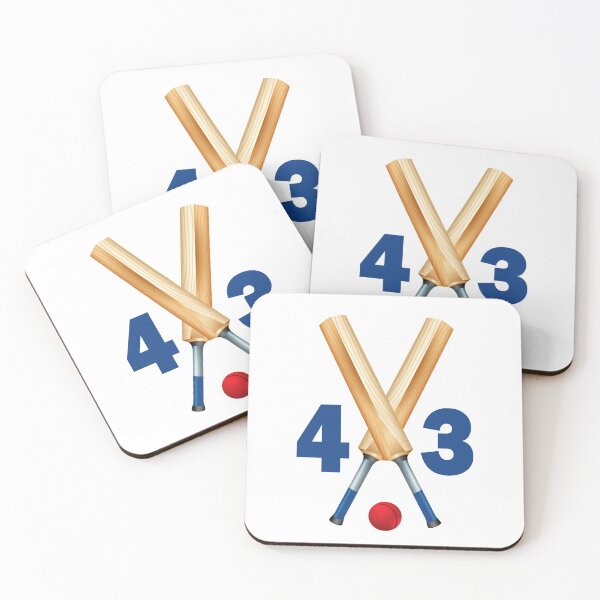 Item preview, Cricket number 43 - forty three with bats and ball designed and sold by AllShirts21.