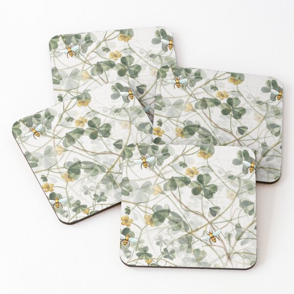 Item preview, Green Clover Shamrocks and Honeybees designed and sold by gillys.
