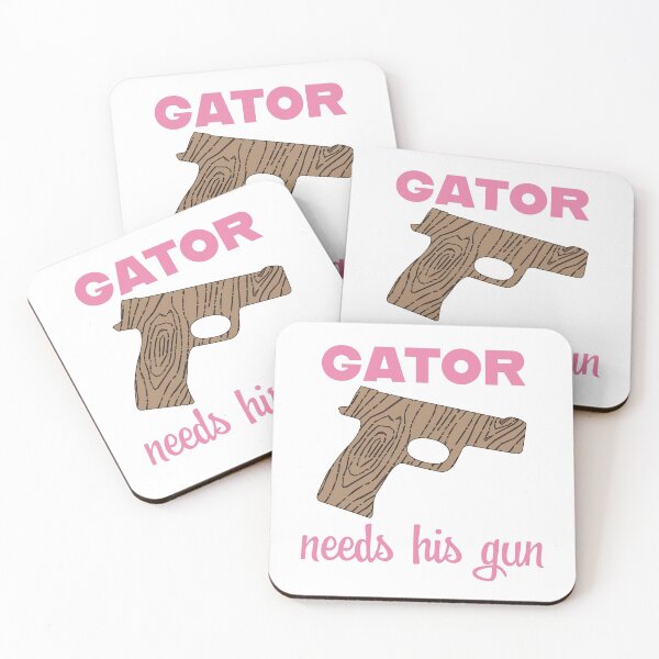 Item preview, Other Guys Gator Needs His Gun Pink designed and sold by PotentQuotable.
