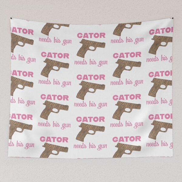 Item preview, Other Guys Gator Needs His Gun Pink designed and sold by PotentQuotable.