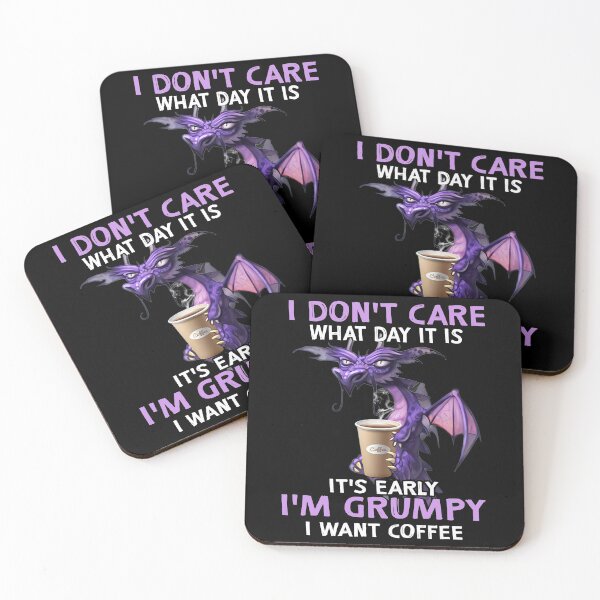 Item preview, Dragon I'm Grumpy I Want Coffee designed and sold by Maxartdesigns.