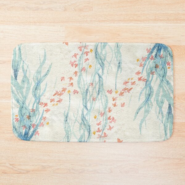 Item preview, Red clione and blue seaweed designed and sold by yuzudesign.