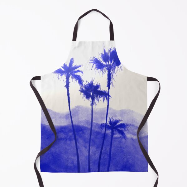 Item preview, Palms in blue illustration designed and sold by Covo Studio.
