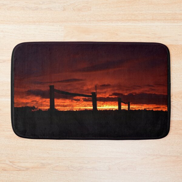 Item preview, 6th of February 2021, Fence line sunset Busselton, Western Australia designed and sold by Rainbow Farm Photography.