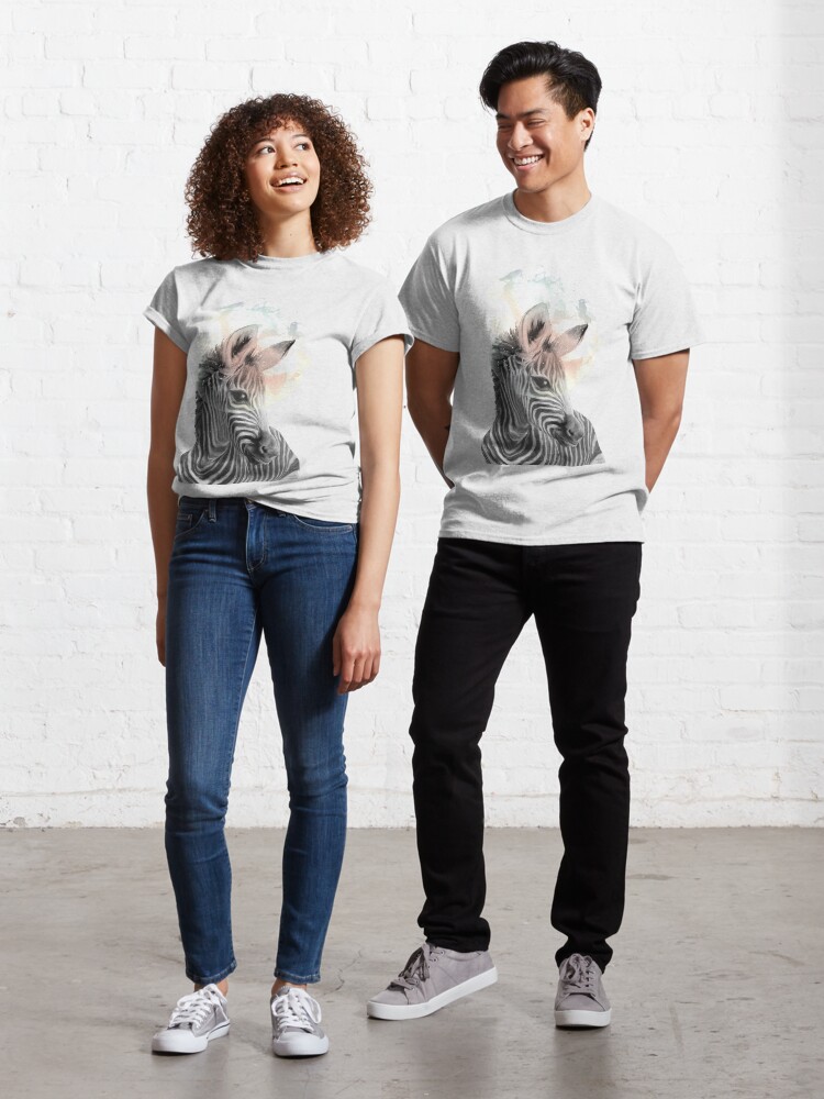 Thumbnail 1 of 7, Classic T-Shirt, Zebra // Dreaming designed and sold by Amy Hamilton.