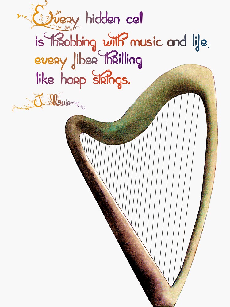 "Celtic harp" Sticker by Sereas Redbubble