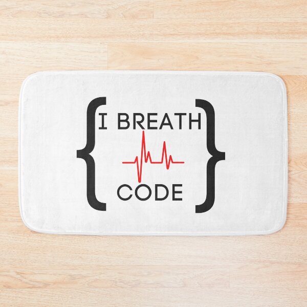 Item preview, i breath code, gift for him, gift for her, gift for programer,developer,coder designed and sold by DevDn.