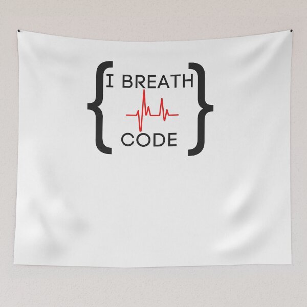Item preview, i breath code, gift for him, gift for her, gift for programer,developer,coder designed and sold by DevDn.