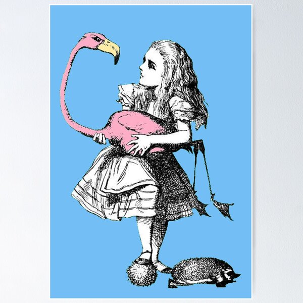 Item preview, Alice and the flamingo, wonderland designed and sold by DeVeauDesign.