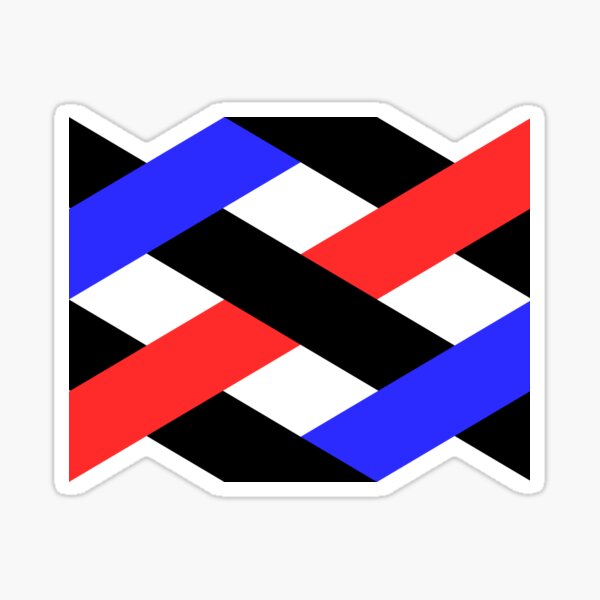 Stealth Polyamory Pride Art Lattice Print Sticker