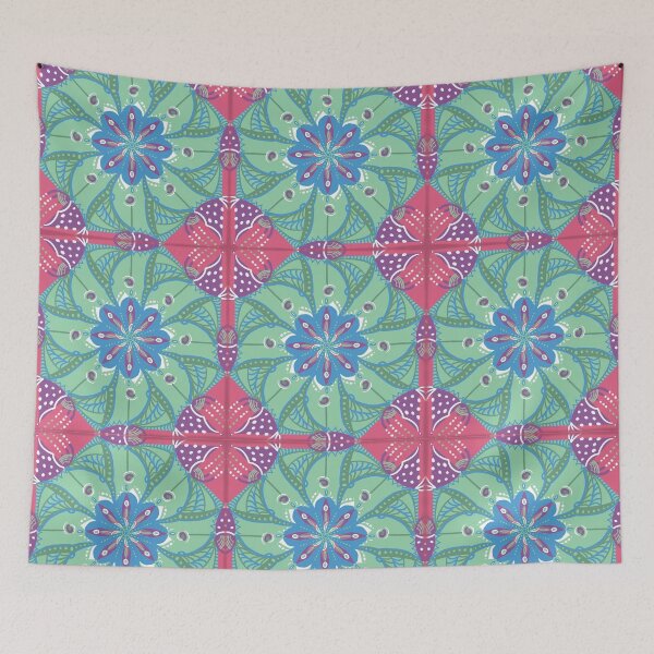 Item preview, Granny Chic Amethyst Flower tiles designed and sold by sueshorman.
