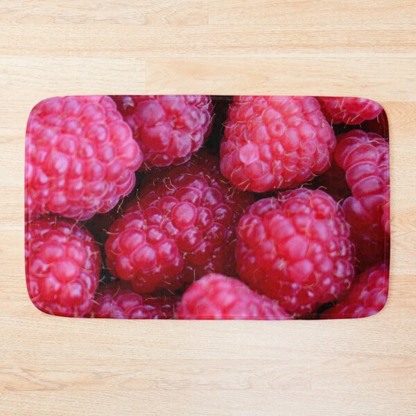 Item preview, Pile of pink raspberries on fruit market - raspberry background	 designed and sold by Michaelerch.