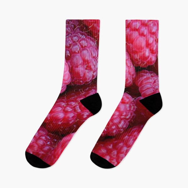 Item preview, Pile of pink raspberries on fruit market - raspberry background	 designed and sold by Michaelerch.