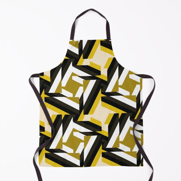 Item preview, distorted houndstooth - mustard, yellow, black and white designed and sold by kobyakov.