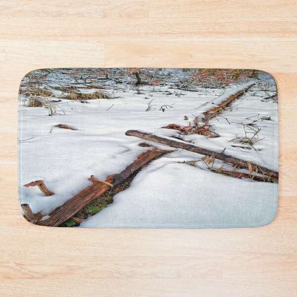 Item preview, Crossing tree trunks in the snow designed and sold by frankuffmann.