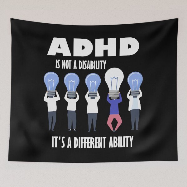 Item preview, ADHD Is Not a Disability It's a Different Ability designed and sold by DesignByJK.