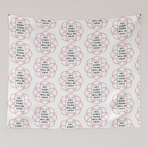 Item preview, hey every thing will be ok mandala inspirational quote designed and sold by ruidaniel.