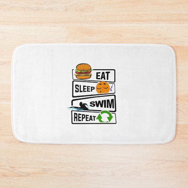 Item preview, Funny Eat Sleep Swim Repeat illustration for Swim lovers designed and sold by KO-Design.
