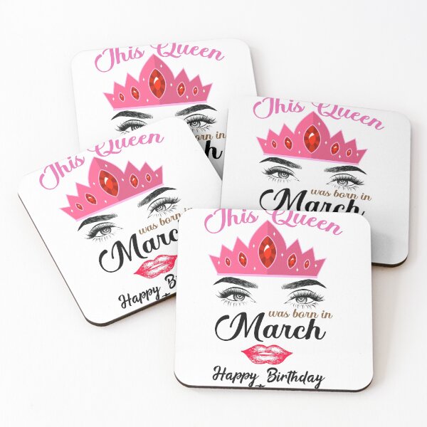 Item preview, This Queen Was Born In March,Girls Birthday Shirt designed and sold by Raminovitch.