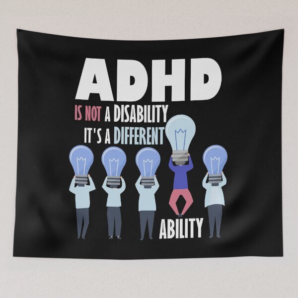 Item preview, ADHD Is Not a Disability It's a Different Ability designed and sold by DesignByJK.