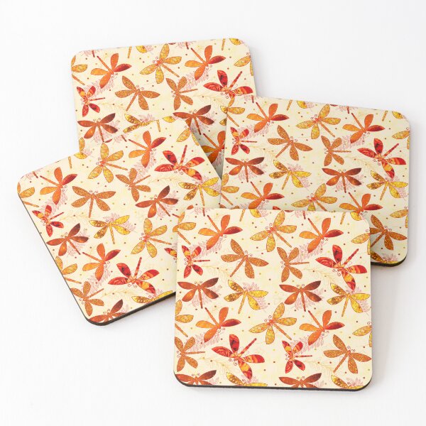 Item preview, Amber Dragonflies designed and sold by KrisInStitches.