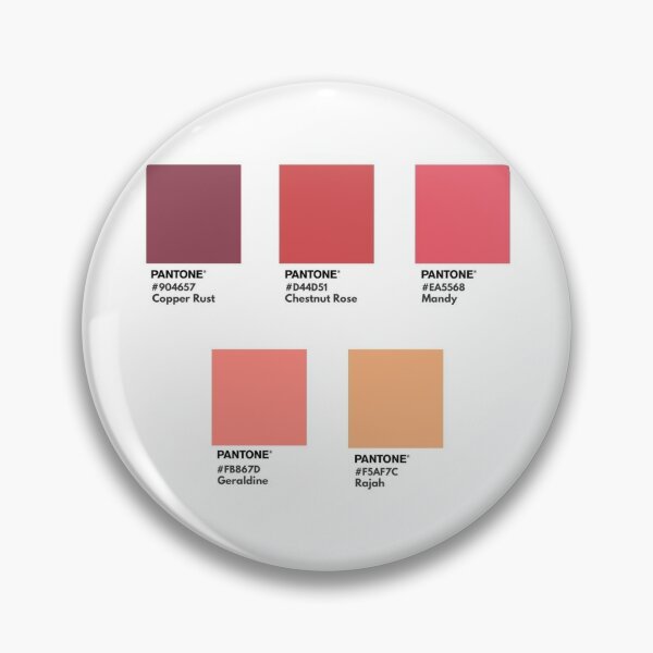 Pink nude palette pantone color swatch Pin for Sale by softlycarol