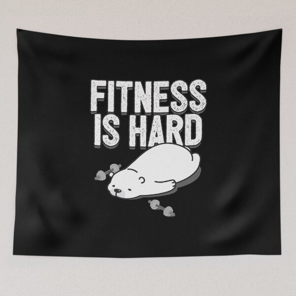 Item preview, Fitness Is Hard - Cute Workout Fitness Gym Weights designed and sold by PrintPress.