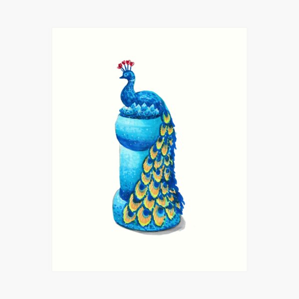Item preview, Peacock Blue Wedding Cake designed and sold by Svetlana Pelin.