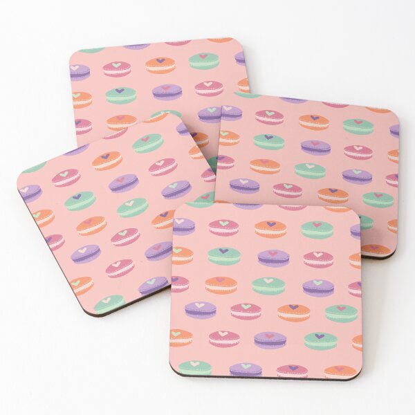 Item preview, rainbow colored valentine macarons pattern designed and sold by rysunki-malunki.