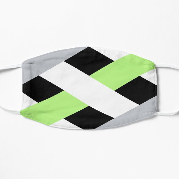 Stealth Agender Pride Art Lattice Print Flat Mask