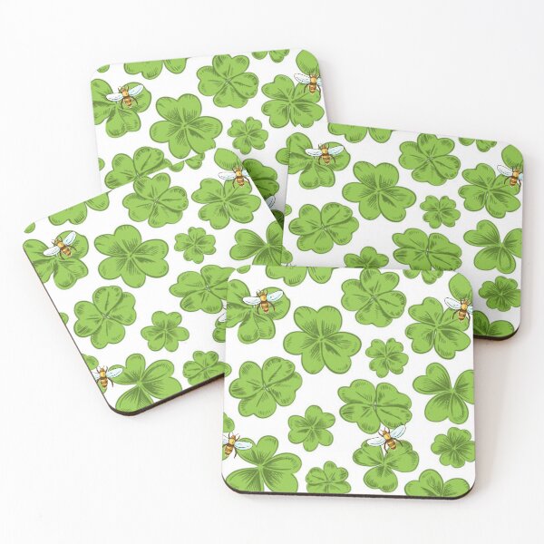 Item preview, Irish Green Clover Shamrocks and Honeybees designed and sold by gillys.