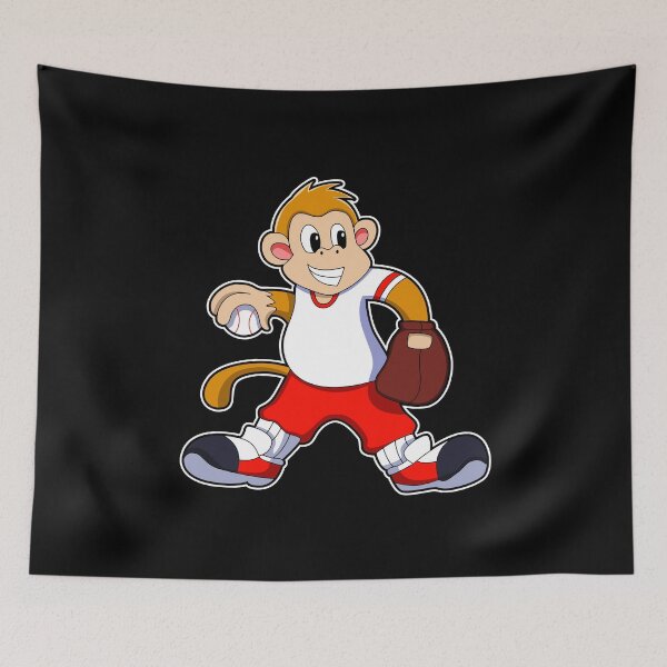 Item preview, Monkey at Baseball Sports designed and sold by Snabdesign84.