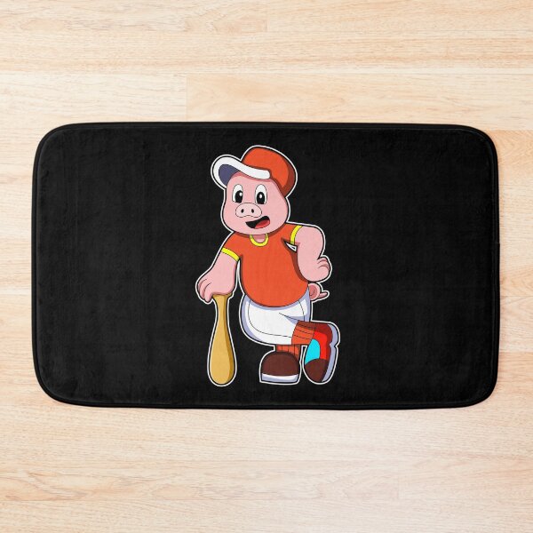 Item preview, Pig as Batter at Baseball & Cap designed and sold by Snabdesign84.