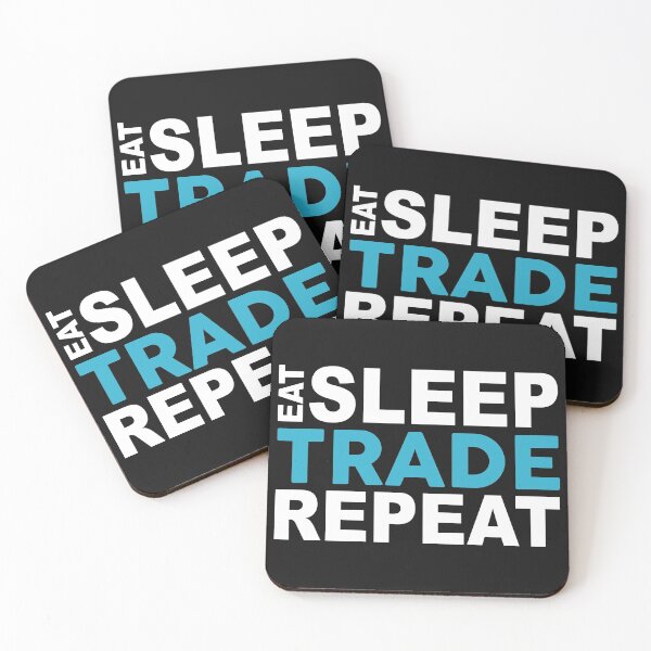 Item preview, eat sleep trade repeat designed and sold by beoubeou.