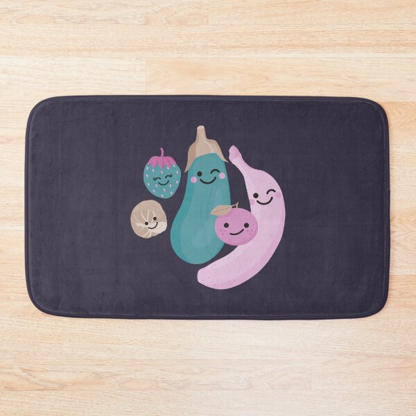 Item preview, Cute Fruit and Veg in Teal Purple designed and sold by VicEllisArt.