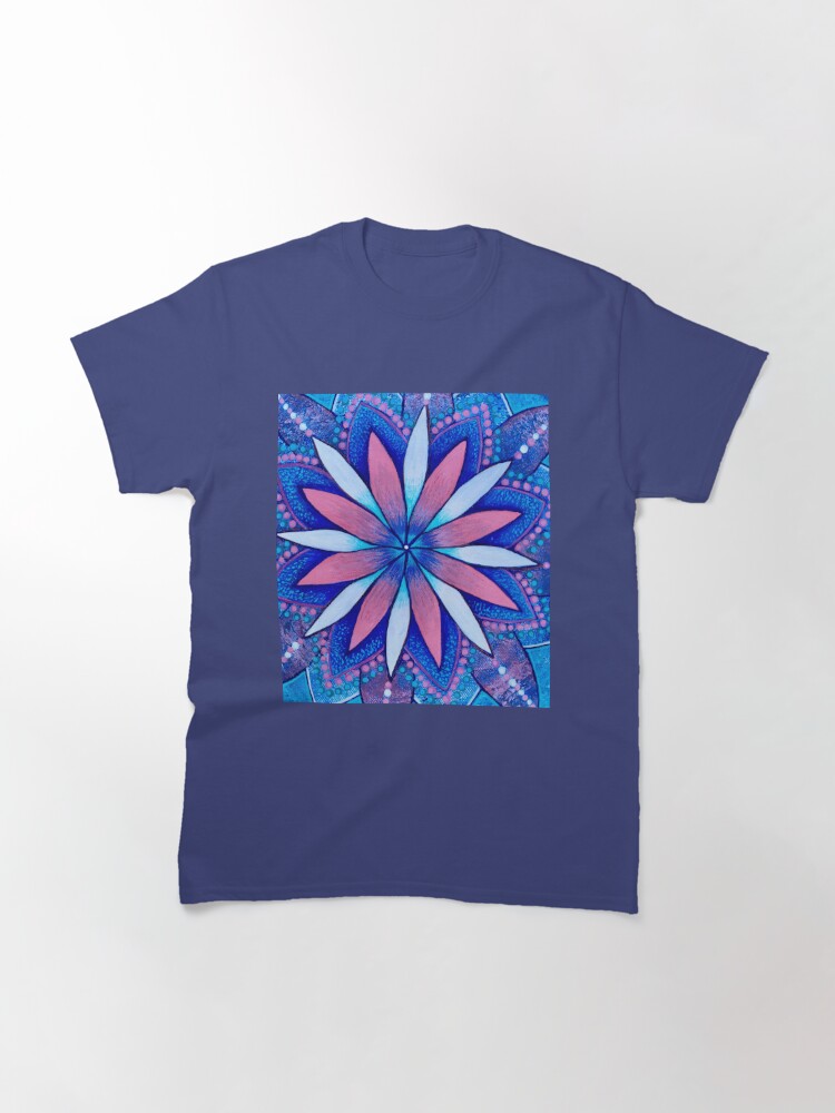 Classic T-Shirt, Cosmic Flower Mandala designed and sold by leonitalee