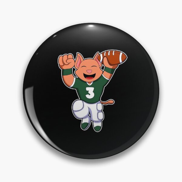 Item preview, Cat at Sports with Football & Jersey designed and sold by Snabdesign84.