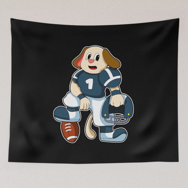 Item preview, Dog at Sports with Football & Jersey designed and sold by Snabdesign84.