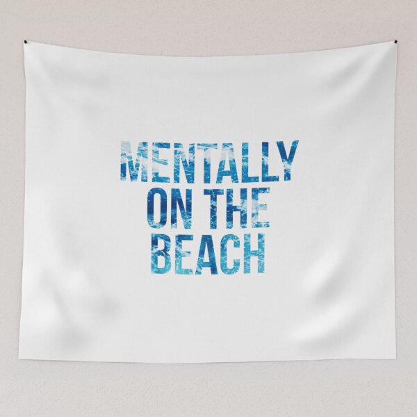 Item preview, Mentally on the beach, - cute summer vibes design designed and sold by Theleochick.